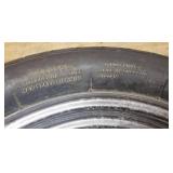 New Avon AM23 V260 140/80 VB16 Rear Motorcycle Tire mounted on a spoked chrome rim