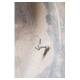 Used Metzeler ME 880 Marathon Steel Radial 240-40 R 18 m-c (79V) Rear Motorcycle Tire mounted on a solid chrome rim