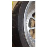 New Avon AV72 COBRA 300-35 VR 18 (87V) Rear Motorcycle Tire mounted on a spoked cast alloy chrome rim