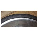 New Avon AV72 COBRA 300-35 VR 18 (87V) Rear Motorcycle Tire mounted on a spoked cast alloy chrome rim