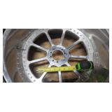 New Avon AV72 COBRA 300-35 VR 18 (87V) Rear Motorcycle Tire mounted on a spoked cast alloy chrome rim