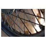 Used Chrome Plated Spoked Wire Front Motorcycle Rim ~ some rust developing