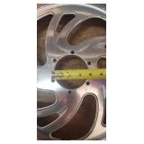 New Billet Aluminum Rear Motorcycle Rim (19.25 in. diameter and 6.15 in. width) New in Bag, removed for pictures