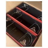 Box of 6 Business Source Large Slanted Ring Reference Binder Chiefs Red