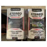 2 New Vehicle Stereo Install Kits Bundle: General Motors 1982-2005 & 2004-U