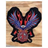 Large American Firefighter Flaming Eagle Patch