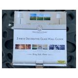 3 Piece Decorative Glass Wall Clock