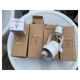 4 New Track Light Fixtures w/ LED Bulbs