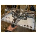 1 Brand New Aqua Plumb Chrome Bathroom Faucet