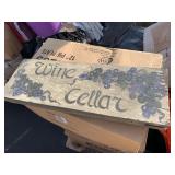 Old Hand Painted Wine Cellar Wooden Sign