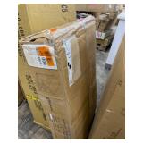 Glitzhome 35"H Modern 2 shelf Kitchen Island Cart with Rubber Wooden Top Retail:$182.49