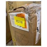 Glitzhome 35"H Modern 2 shelf Kitchen Island Cart with Rubber Wooden Top Retail:$182.49