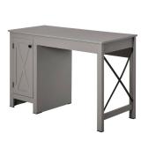 HOMCOM Computer Table Desk, Writing Workstation with Cabinet with Metal X-Bar for Living Room or Office Retail:$159.99