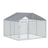 PawHut Galvanized Steel 7.5-foot Outdoor Dog Kennel with Oxford Cloth Roof and Lock Retail:$251.00