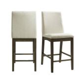 Picket House Simms Counter Height Side Chair Set in Walnut