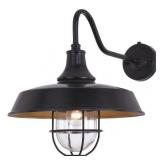 Vaxcel Dorado 1 Light Dusk to Dawn Bronze Farmhouse Outdoor Wall Barn Lantern Clear Glass