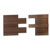 Walnut Wood King Size Headboard Extensions, 23.6" x 31.5" Retail:$665.99