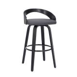 Carson Carrington Solavagen Walnut Upholstered Wood Bar Stool Retail:$201.49