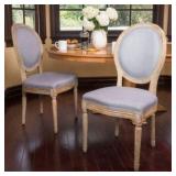 2 Phinnaeus Fabric Dining Chairs by Christopher Knight Home (Set of 2) - Retail:$289.00