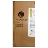 PatioFestival Outdoor left-arm Chair with light taupe Cushions