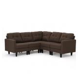 Grey- Emmie Mid-century Modern 2-piece Sectional Sofa Middle section seating by Christopher Knight Home- (2 MIDDLE SECTIONS ONLY)