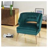 Mariposa Mid Century Velvet Accent Chair by Christopher Knight Home- Retail:$197.49