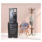 Collapsible Fold Down Desk Table/Wall Cabinet with Chalkboard, Black- Retail:$199.99