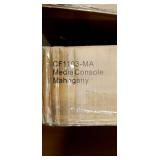 Everett Mahogany Finish Media Console - 44"W x 18"D x 34.25"H- Retail:$339.99