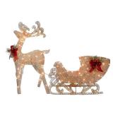 Reindeer and Santa