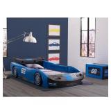 Blue Delta Children Turbo Race Car Twin Bed- Retail:$263.49