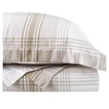 Great Bay Home Cotton Flannel Printed Duvet Cover, Blue KING SIZE