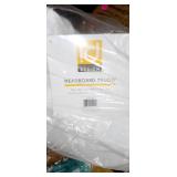 Intelligent Design Oversized Headboard Cotton Canvas Pillow WHITE