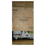 42 in Modern Chrome Retractable 3-blade Ceiling Fan with Light Kit- Retail:$209.99