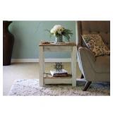 Combo End Table- White- Retail:$146.99