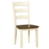 Woodanville Dining Room Chair - Set of 2 - Cream/Brown- Retail:$143.49