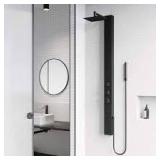 VIGO Sutton 4 inch by 58 inch Square spray head waterfall shower massage panel
