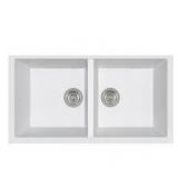 Handmade Double basin granite undermount 34 by 18 by 8