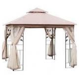 Outsunny 10 by 10 Steel Fabric Rectangle Gazebo