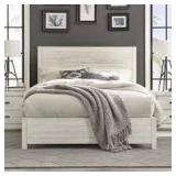 Grain Wood Furniture Montauk Queen Solid Wood Bed RUSTIC OFF WHITE (2 BOXES)