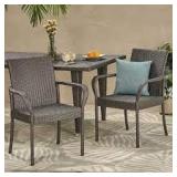 Trombone Outdoor Contemporary Wicker Dining Chair (Set of 2) by Christopher Knight Home- Retail:$259.99