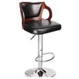 Homall Walnut Bentwood Bar Stool with PU Leather 1 Piece- Retail:$89.49