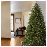 9 Foot - Green- 9Ft Pre-Lit PVC Artificial Christmas Tree with LED Lights- Retail:$211.99