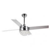 Modern 4-Blades 48-inch Crystal Ceiling Fan with Remote- Retail:$188.99