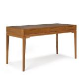 Simpli Home Harper Solid Hardwood Mid-Century Modern Desk