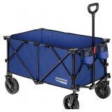 VIVOSUN Heavy Duty Folding Collapsible Wagon Utility Outdoor Camping Cart with Universal Wheels & Adjustable Handle