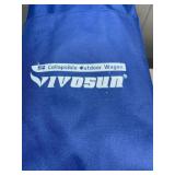 VIVOSUN Heavy Duty Folding Collapsible Wagon Utility Outdoor Camping Cart with Universal Wheels & Adjustable Handle