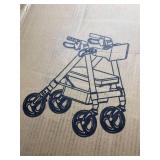 Medline Heavy Duty Rollator Walker with Seat, Bariatric Rolling Walker Supports up to 500 lbs