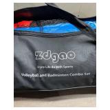 Zdgao Badminton & Volleyball Combo Set - Professional Volleyball Net for Lawn, Backyard, Easy Set up Volleyball Set with Carry Bag, Boundary Line