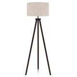 LEPOWER Wood Tripod Floor Lamp, Mid Century Standing Lamp, Modern Design Floor Reading Lamp