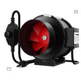 VIVOSUN 6 Inch 390 CFM Inline Duct Fan with Variable Speed Controller HVAC Blower for Ventilation